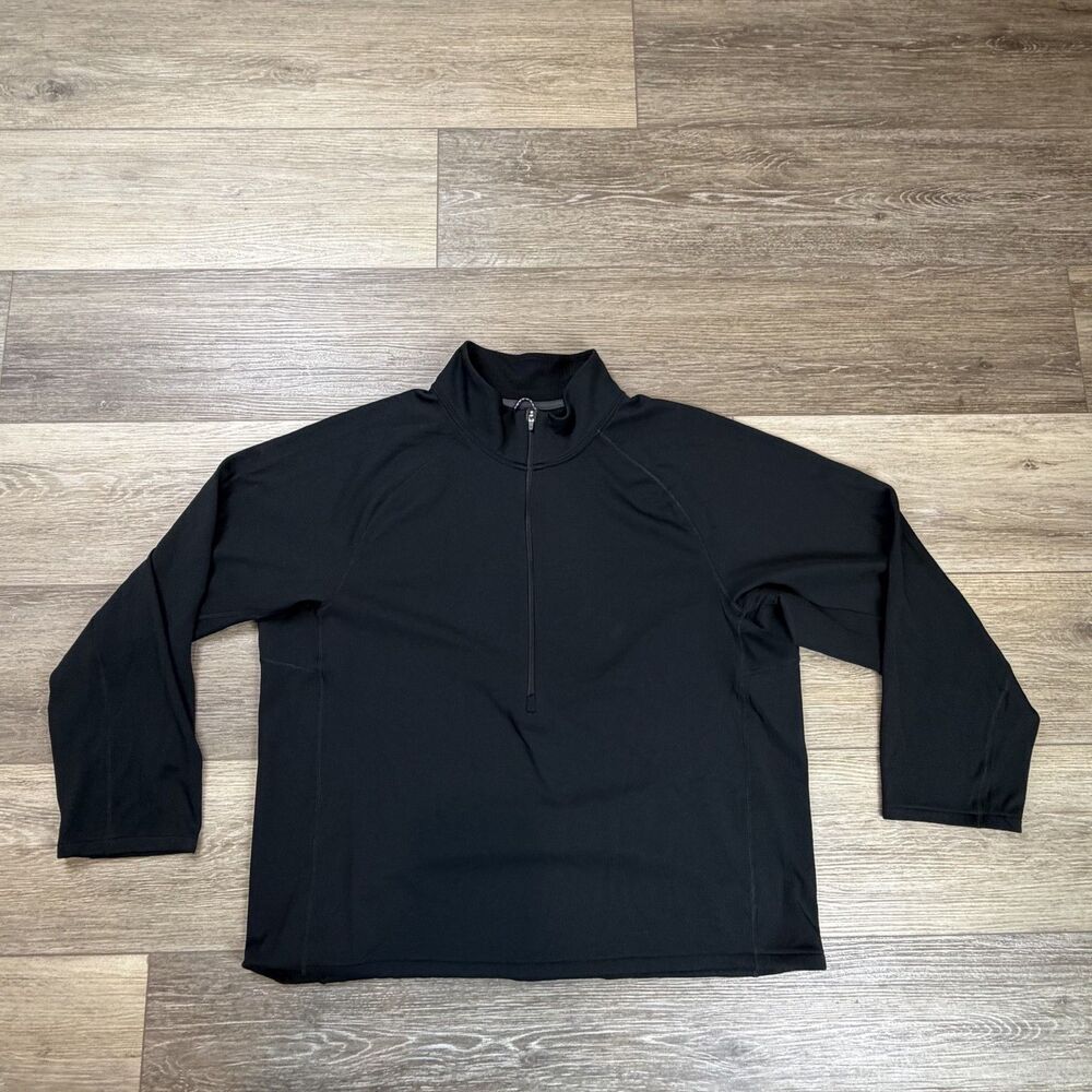Patagonia Pullover Mens 2XL Black Capilene Midweight 1/4 Zip Base Layer Shirt